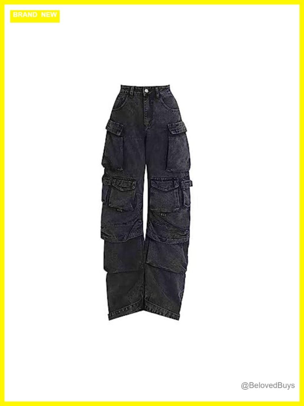 Women's Baggy Cargo Jeans Multi-Pocket Relaxed Fit Y2K Grunge Pants